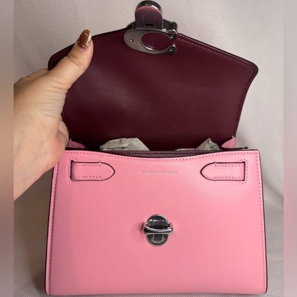 SOLD Coach Sammy Top Handle Bubblegum Pink Crossbody Glovetanned Leather NWT - Picture 7 of 9
